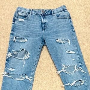 NEW garage ripped blue jeans